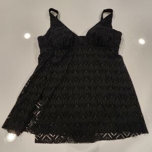 MiracleSuit Black Lace Swim Dress - 2X